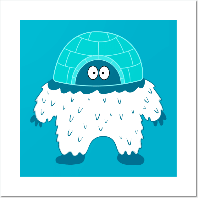 snow monster yeti Wall Art by wordspotrayal